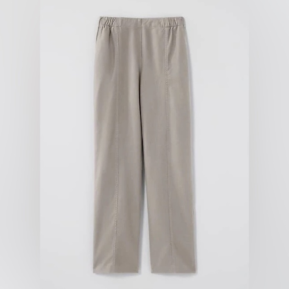 Purejill Neutral Taupe seamed wide leg pant, woman’s petite pants